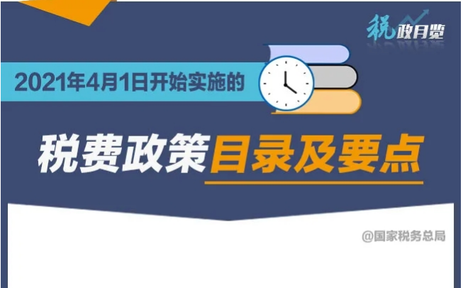 減稅！2021年4月1日開始實(shí)施的稅費(fèi)政策